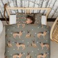 thumbnail image 3 of German Shepherd Dog and Footprint Duvet Cover and Pillowcase Set for Single Bedding, Bedroom Accessories for Kids Teens, 3 of 5