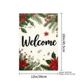 thumbnail image 4 of JOOCAR Welcome Christmas Garden Flag with Poinsettia Holly and Pine Design for Winter Christmas Home Outdoor Garden Yard Door Decor 12x18 inch, 4 of 5