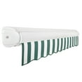 thumbnail image 2 of Awntech 14 Ft Key West Right Motorized Heavy Duty Patio Retractable Awning with Cassette (168in x 9.38in x 120in), Forest/White Stripe, 2 of 8