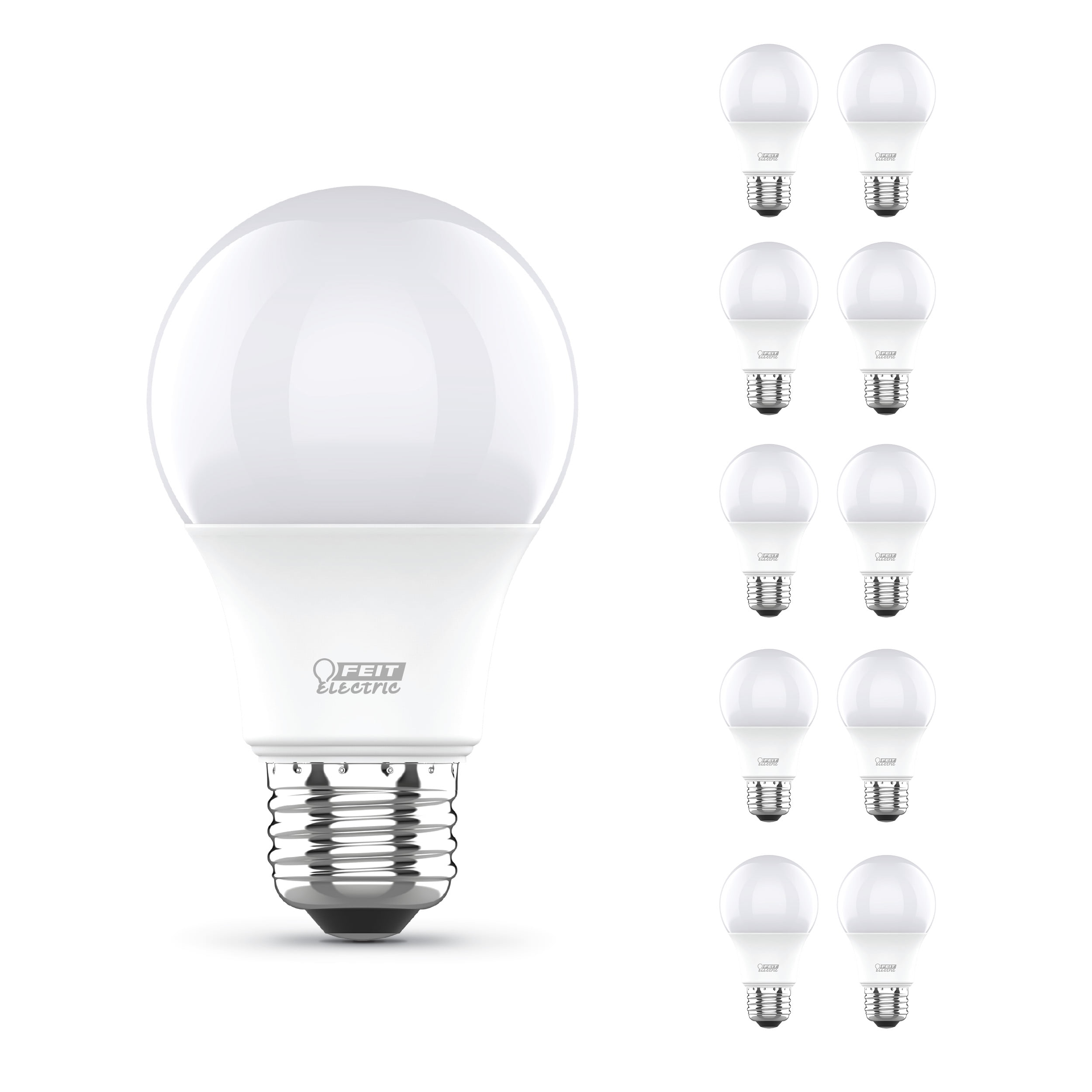 Feit Electric A19 LED 10W (60W Replacement) Soft White (2700K), Medium E26 Base, Non-Dimmable Light Bulb 24 Pack