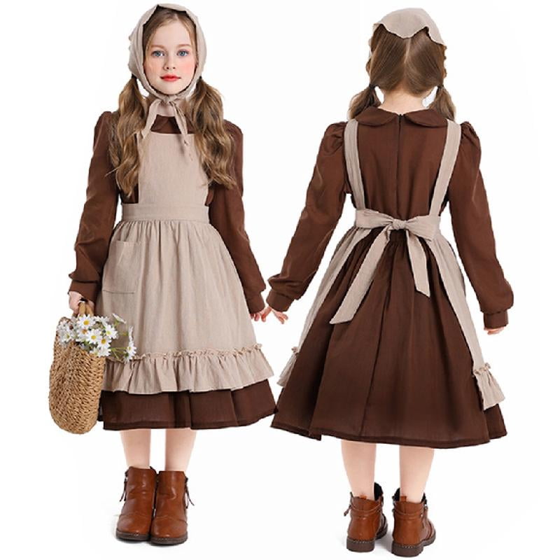 Aellinatey Maid Apron Kitchen Cooking Baking Cleaning Apron for Girl Women Halloween
