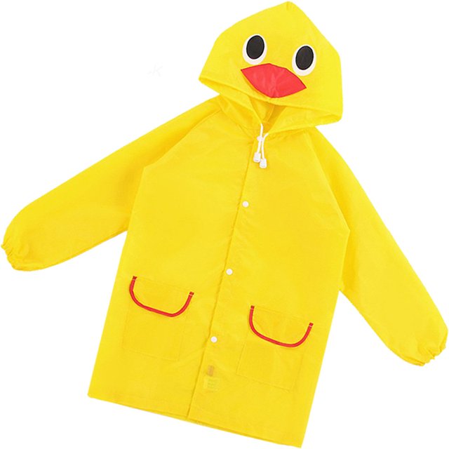 Chubasquero para niños ShuxiuWang con forma de dibujos animados amarillo