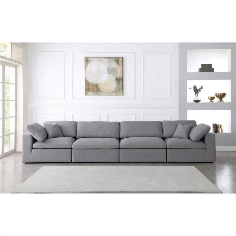 Serene linen deluxe cloud modular down filled overstuffed reversible sectional deals