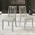 thumbnail image 2 of Castle Place Contemporary Wooden Dining Chair,Set of 2, White, 2 of 8