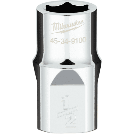 UPC: 0045242588916 | Milwaukee-45-34-9100 1/2 in. Drive 1/2 in. SAE 6-Point Socket with FOUR FLAT Sides