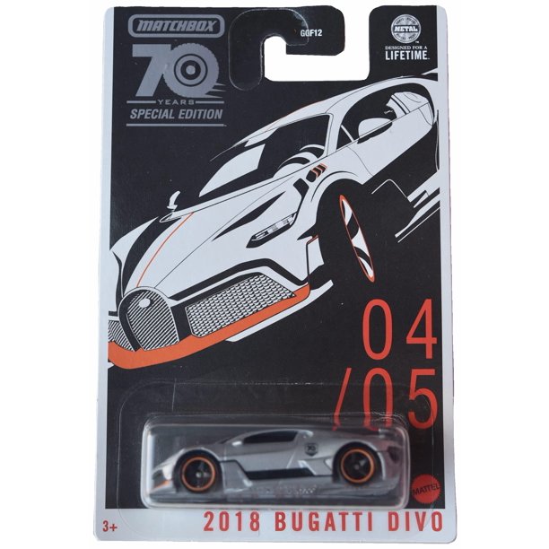 Vehículo coleccionable Matchbox 2018 Bugatti Divo 1:64