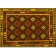 thumbnail image 1 of Ahgly Company Machine Washable Indoor Rectangle Oriental Yellow Traditional Area Rugs, 6' x 9', 1 of 4