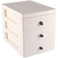 thumbnail image 1 of HANAMYA 3-Drawer Storage and Desktop Organizer in Off-White, 1 of 7
