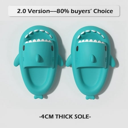 

CoCopeanut Men s Shark Slides Slippers Beach Flip Flops Man Clappers Indoor Bathroom Slippers Summer House Shoes Women Platform Sandals