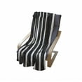 thumbnail image 3 of Striped Soft Flannel Fleece Blanket, Abstract Monochrome Vertical Stripes Repetitive Classical Basic Print, Cozy Plush for Indoor and Outdoor Use, 50" x 70", Charcoal Grey and White, by Ambesonne, 3 of 5
