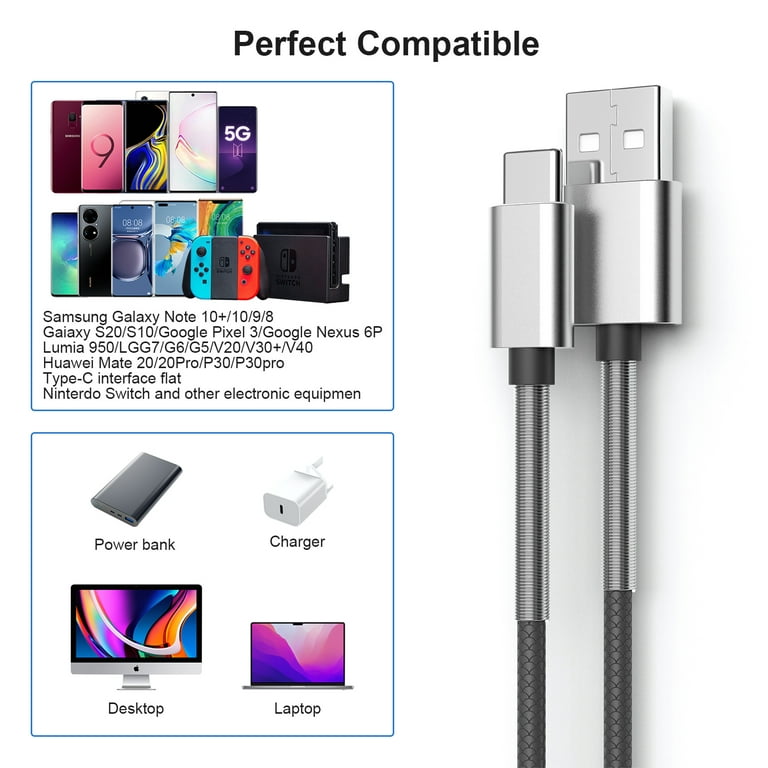 Type-C 6ft USB Cable for Galaxy S22/Ultra/Plus - Charger Cord Power Wire  USB-C O5A Compatible with Samsung Galaxy S22/Ultra/Plus