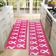 thumbnail image 4 of Kitchen Rugs Sets Of 2,Pink Breast Cancer Anti Fatigue Kitchen Mat Rugs Non Slip Washable,Decorative Kitchen Floor Mats for Kitchen,Sink,Laundry,17"X47", 4 of 5