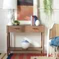 thumbnail image 2 of SAFAVIEH Filbert Solid 2 Drawer Console Table, Brown, 2 of 14
