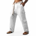 thumbnail image 1 of Kalauyu Men's Casual Cargo Sweatpants Waist Drawstring Joggers Loose Fit Pants for Men with Multi Pockets, 1 of 3