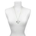 thumbnail image 3 of Delight Jewelry Black Nickeltone Crystal Initial - H - Beaded Border - Let Things Go Fall Zoey Charm Necklace, 28", 3 of 4
