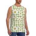 thumbnail image 2 of Kdxio Daisies Flowers for Men's Muscle T-shirt,Sleeveless for Workout Running Athletic Gym Lounge Casual, 2 of 7