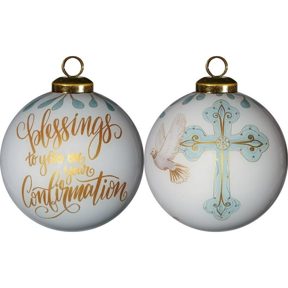 Inner Beauty Blessings On Your Confirmation Hand Painted Glass Ornament