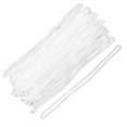 thumbnail image 2 of 1 Juego de 100 Uds. De bucles de equipaje de Pvc, etiquetas de equipaje, correas de bucles de gusano (transparentes) (hy), 2 of 2