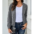 thumbnail image 4 of Women's Chunky Wide Long Sleeve Knit Cardigan, 4 of 9