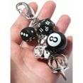 thumbnail image 2 of 8 Ball Dice Charm Keychain - Cute Bag Purse Handbag Accessories - Y2K Aesthetic Key Chain For Women Men, 2 of 4
