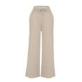 thumbnail image 6 of RYRJJ Womens Wide Leg Dress Pants Belted High Waisted Slacks Pants Business Casual Work Palazzo Trousers with Pockets(Khaki;3XL), 6 of 8