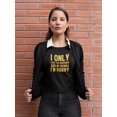 thumbnail image 2 of I Only Love The Warriors Women Black T-Shirt, Female Small, 2 of 4
