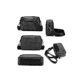 thumbnail image 2 of Bolso Para Hombre Crossbody Bandolera Maletín Moda Casual CIRCULOS negro, 2 of 4