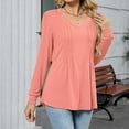 thumbnail image 4 of Guluxicc T-Shirts for Women V-Neck Long Sleeve Loose Fit Shirts Casual Soft Comfy Pullover Tops, 4 of 7