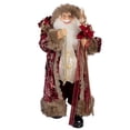 thumbnail image 4 of STP Goods Santa Claus with Staff Collectible Doll 24" (60 cm) Santa Claus Christmas Figurine Holiday Décor Xmas Standing Decoration Xmas Figure Doll Decoration, Red and Gold, 4 of 9