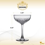 Party of the Century Classic Cocktail & Champagne Coupe Glass – Exclusive 2-Piece Set Inspired by the 1966 Black and White Ball (Gift Box Collection)
