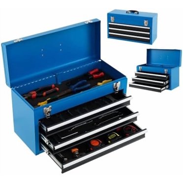 Goldenline 3 Drawers Portable Tool Box Storage Toolbox - Garage Cabinets Storage, Storage Box