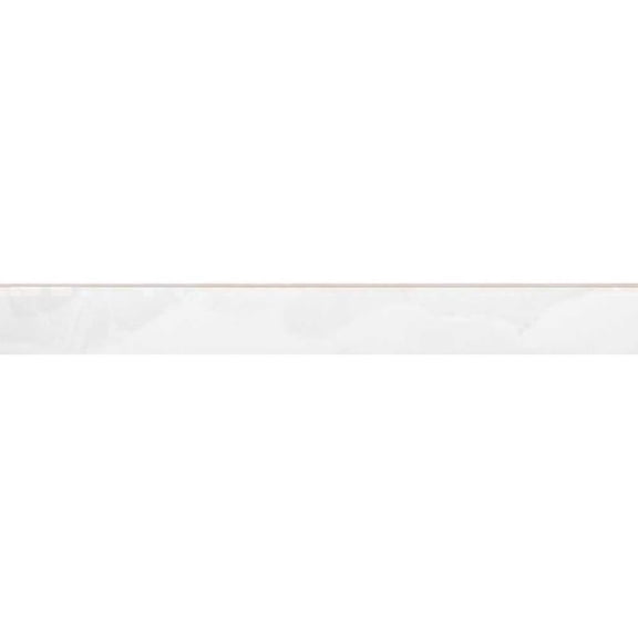 The Tile Life Geo Lush 3" x 24" Onyx Look White Polished Porcelain Bullnose Tile