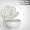 thumbnail image 3 of Toilet Seat, Soft Close Toilet Seat Quiet Lid, Quick-Release Hinges and Quick-Attach Hardware, Apartment Essentials, for Easy Clean and Stain-Resistant, 3 of 7