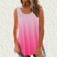 thumbnail image 2 of Wlylongift Women's Fashion Floral&Solid&Gradient Color Round-Neck Loose Summer Sleeveless T-shirt Pullover Tops for Girls, 2 of 5