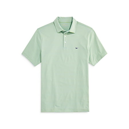 Vineyard Vines Mens Bradley Striped Sankaty Polo Shirt Green XXL
