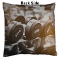 thumbnail image 2 of PKQWTM Dumbbells In The Gym Black White Tone Orange Flare Reversible Mermaid Cushion Cover Home Decor Sequin Pillow Case Size 18x18 inches, 2 of 2
