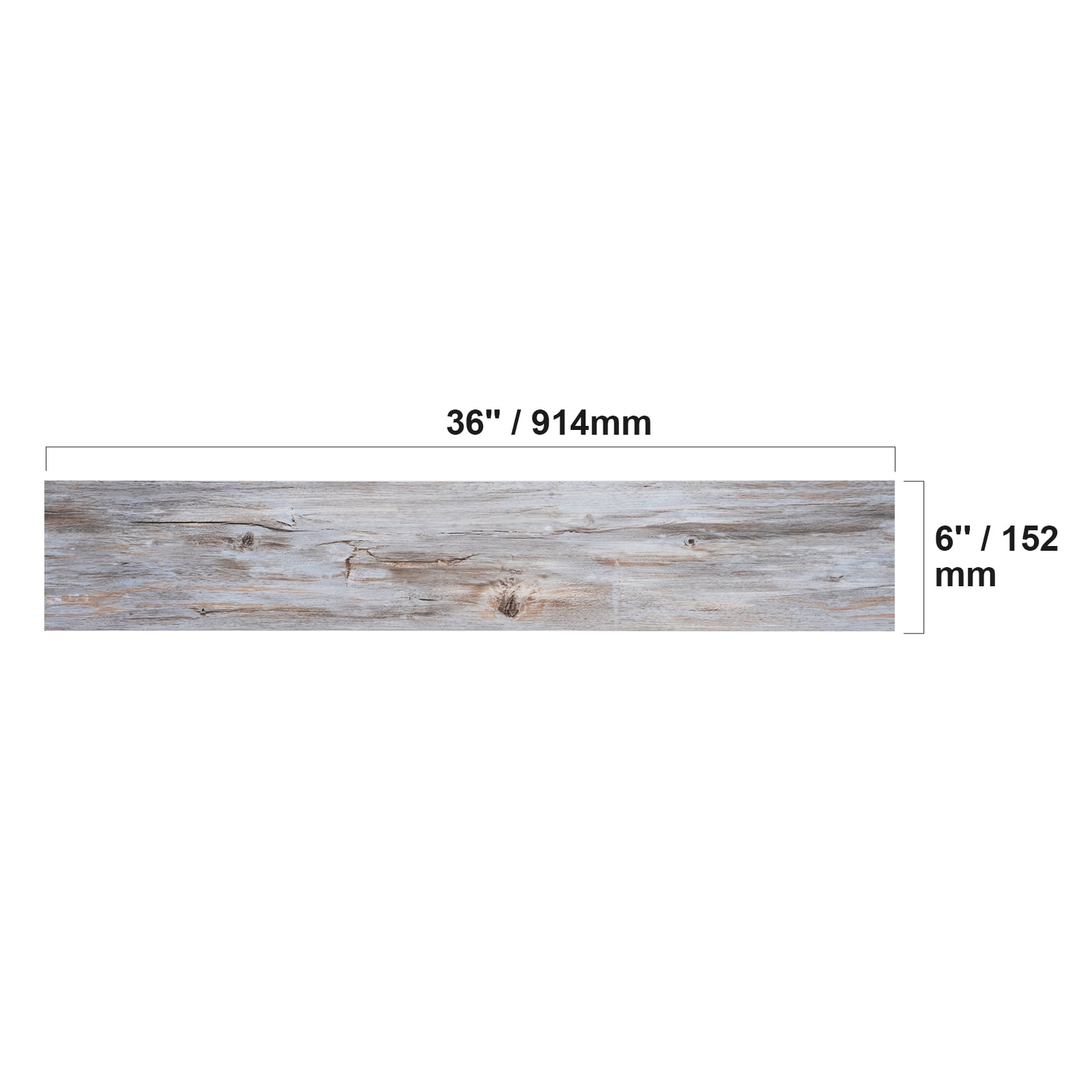 KFFKFF 36 Pieces Self Adhesive Vinyl Floor Tiles Wood Grain 0.62mm
