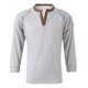 thumbnail image 3 of Blusas y camisas de manga larga con cuello redondo para hombre, cuello redondo, manga larga, botones diarios, camisas casuales sólidas, blusa para hombre, blusa de poliéster, 3 of 5