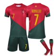 thumbnail image 3 of 22-23 Copa del Mundo Versión Correcta Portugal Local No. 7 Ronaldo con Calcetines Nuevos Traje de Fútbol para Adultos para Niños, 3 of 4