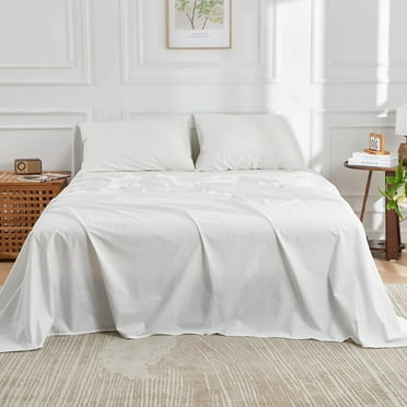 DOZ Long Staple Cotton Sheet Set, Crisp Percale Weave, Breathable, Matte Finish, Durable, Hotel Comfort