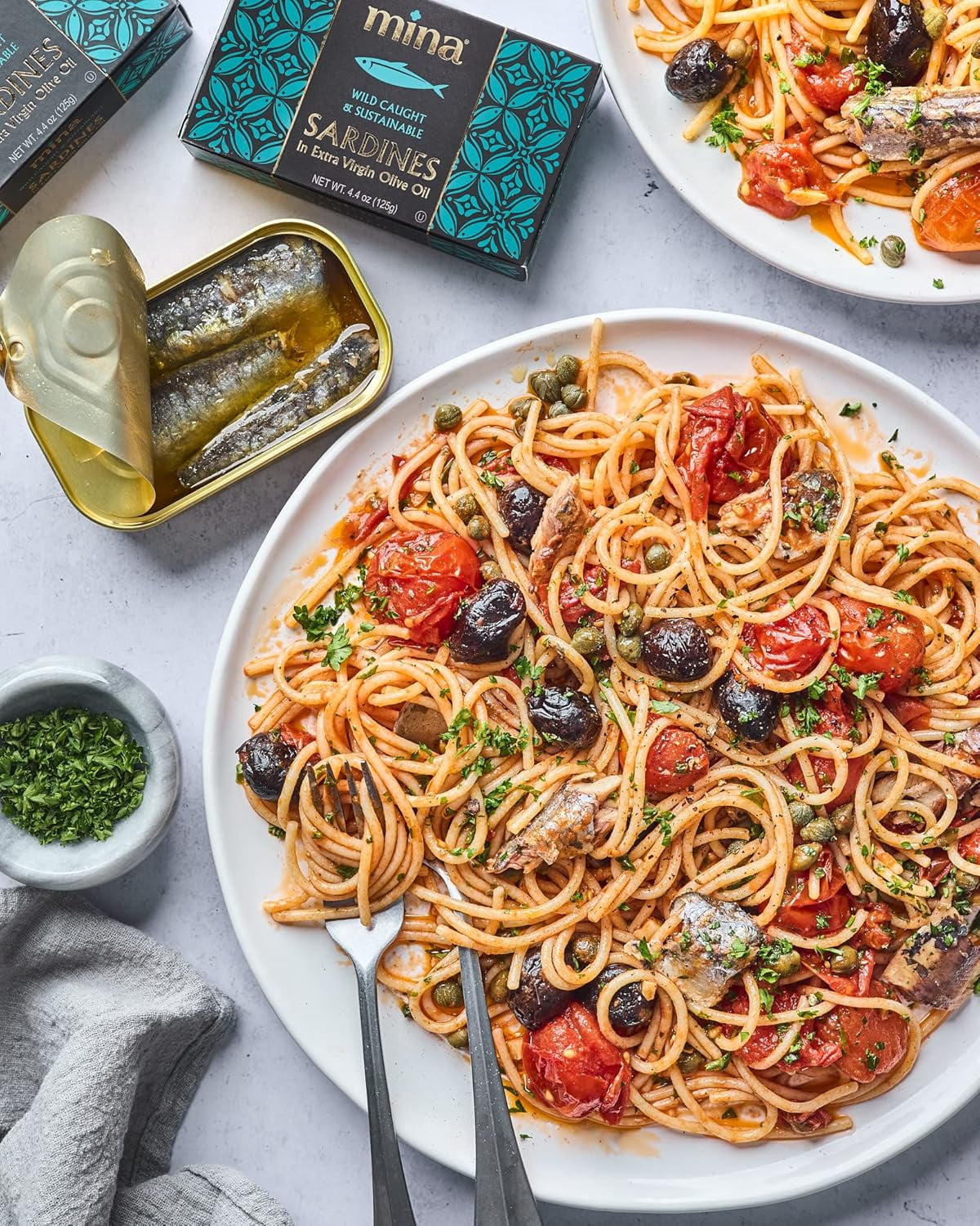 Mina Sardines in Olive Oil, Wild Caught, 4.4 oz (12 Pack), High Protein, Keto & Paleo Friendly