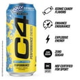 thumbnail image 2 of C4 Performance Energy Drink, Jolly Rancher Blue Razz Flavor, Zero Sugar, Carbonated, 16 oz can (12 Pack), 2 of 9