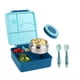 thumbnail image 1 of Lonchera Bento para Niños con Termo de 8 Oz, Recipiente Hermético para Comida, con 4 Compartimentos, Ideal para la Escuela y Viajes, Color Azul., 1 of 5