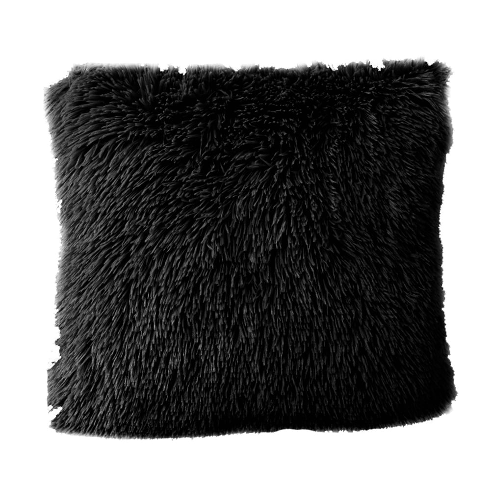 HEVIRGO 7PCS Warm Soft Fluffy Throw Pillow Case Cover Cushion Home Bed Sofa Car Decoration,Brown
