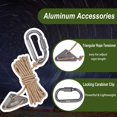thumbnail image 3 of Cuerdas de Camping HIKEMAN Paquete de 4 con Mosquetón de Seguridad, 3 of 7