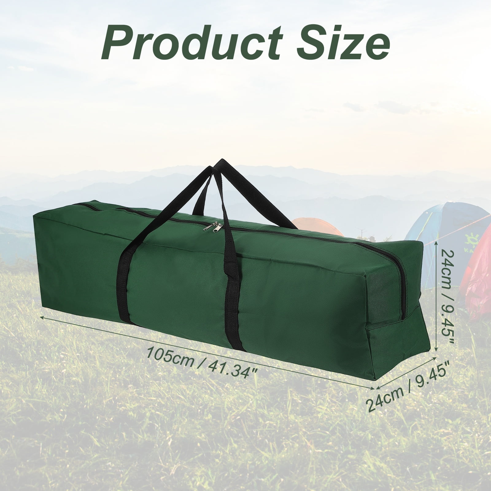 Uxcell Storage Duffle Bag, Zippered Duffel Bag for Travel 41 Inch & Green -Fitting for (Outdoor/Travel/Tent/Sports)