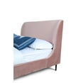 thumbnail image 6 of Manhattan Comfort Heather Velvet Full Size Bed Frame in Blush Pink/Black, 6 of 7