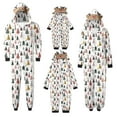 thumbnail image 3 of Odeerbi Christmas Onesie Pajamas for Family Holiday Sleep Jumpsuit Long Sleeve Family Christmas Pajamas Matching Sets Mom Fashion Lattice Print Plush Jumpsuit Sleepwear PJs Set White, 3 of 6