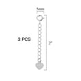 thumbnail image 2 of Extensores de collar ALEXCRAFT de plata de ley de 2 pulgadas (3 unidades), 2 of 6