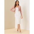 thumbnail image 3 of DARING DIVA Women's Elegant Bolero Shrug Lace Insert Crop Cardigan S Pink, 3 of 6